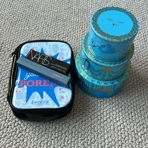 Travel Set + Bag, Tin, Brow Gel & Lipstick